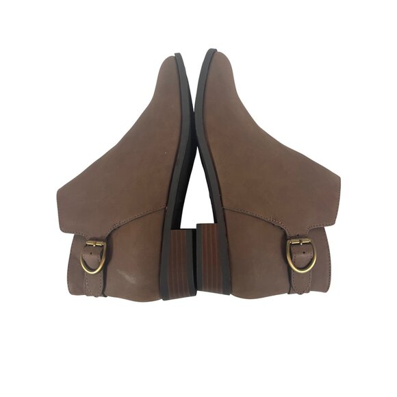 St Johns Bay Rayford Ankle Boots Womens Size 7M Brown Synthetic Upper - Picture 7 of 9